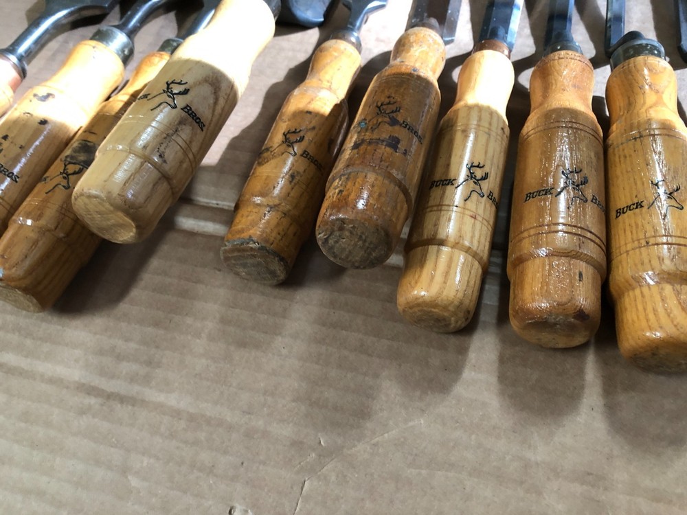 Graduated Cranked Neck Set of 10 Buck Bros Gouges Tang Chisels