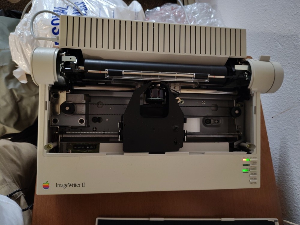 🔥Vintage Apple ImageWriter II Dot-Matrix Printer Tested Powers On Clean!