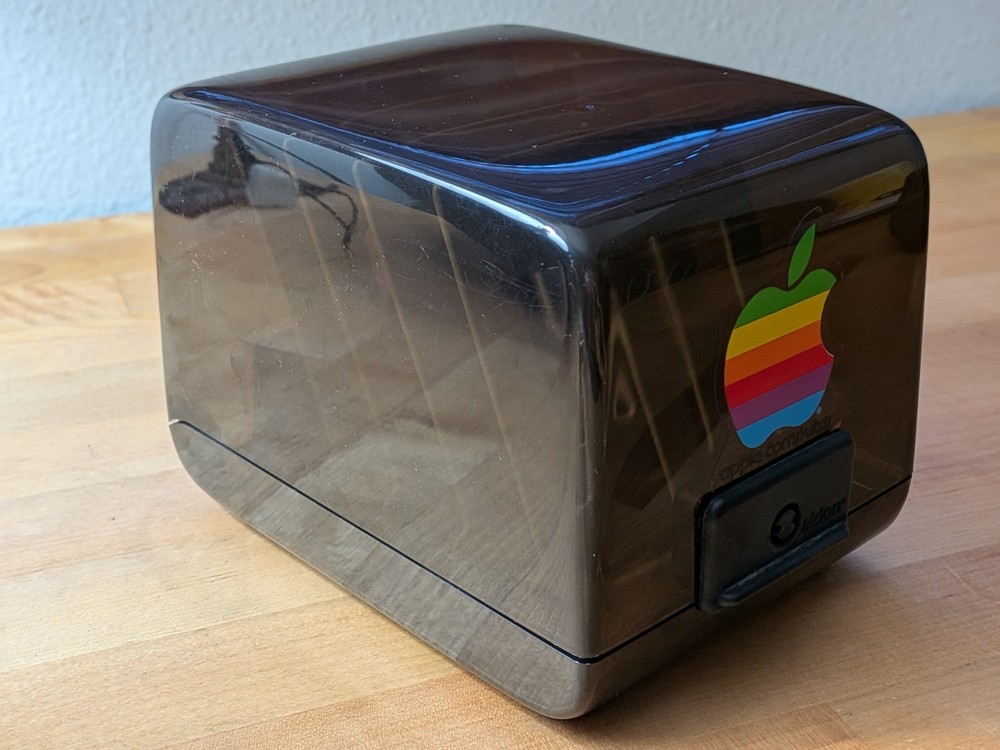 Vintage 1983 Eldon 3.5" Floppy Disk Storage Case w/ Apple Computer Rainbow Logo