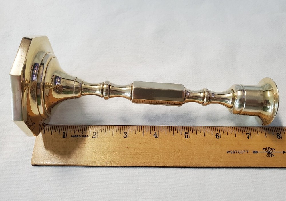 Vintage Solid Brass 7.5" Candlestick Made In India