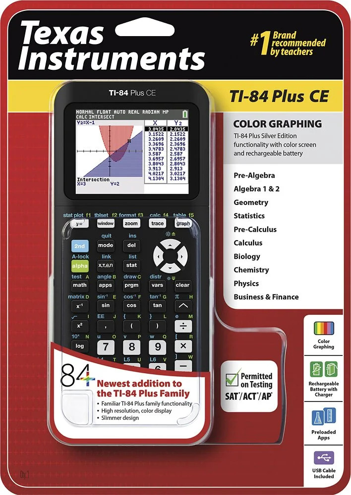 Texas Instruments 84plce Black Graphing Calculator