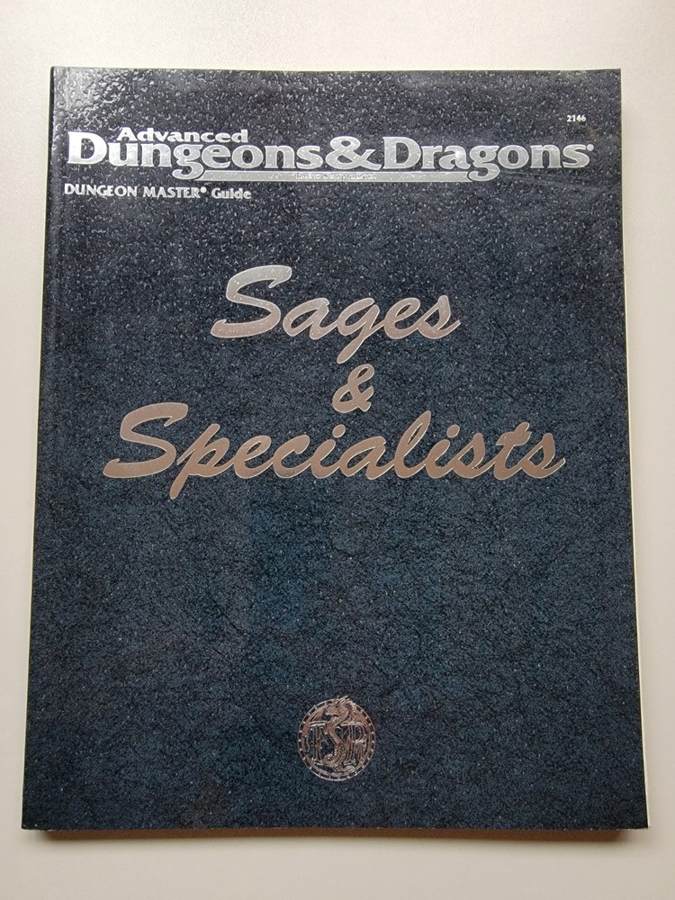 Advanced D&D: Sages & Specialists -Dungeon Master Guide (Paperback, 1996)