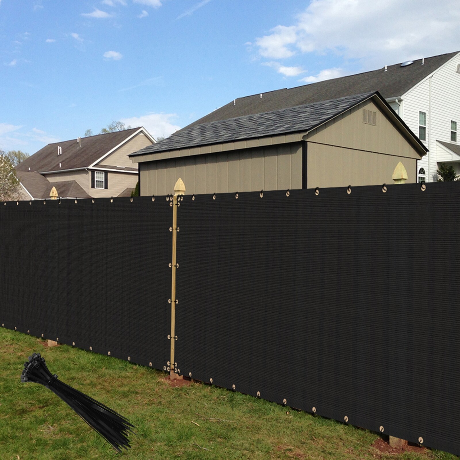 4/5/6/8 ft Privacy Fence Screen Garden Yard UV Windscreen Mesh Shade Net Cover