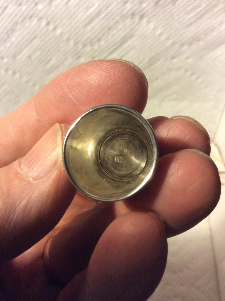 OLD SEWING-EARLY BRITE CUT ANTIQUE SILVER THIMBLE