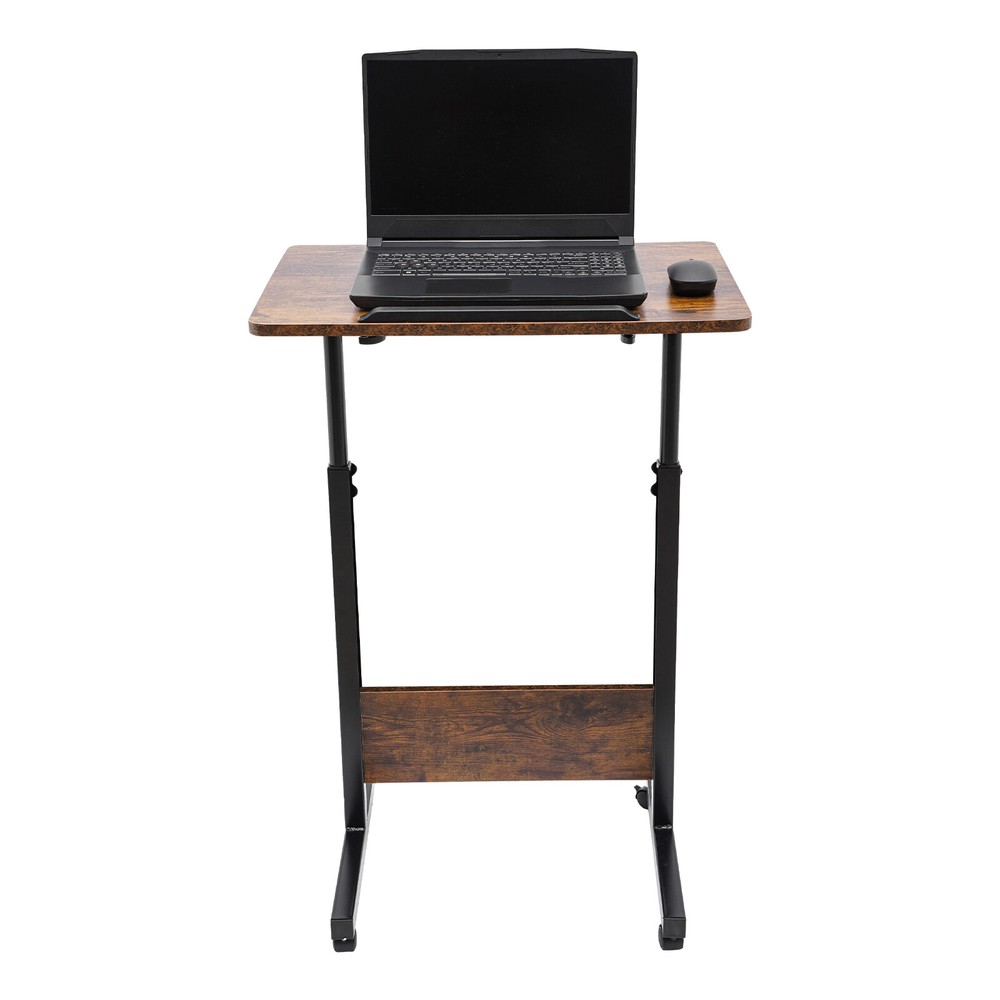 Floor Mount Portable Laptop Desk Rolling Computer Stand with Adjustable Height