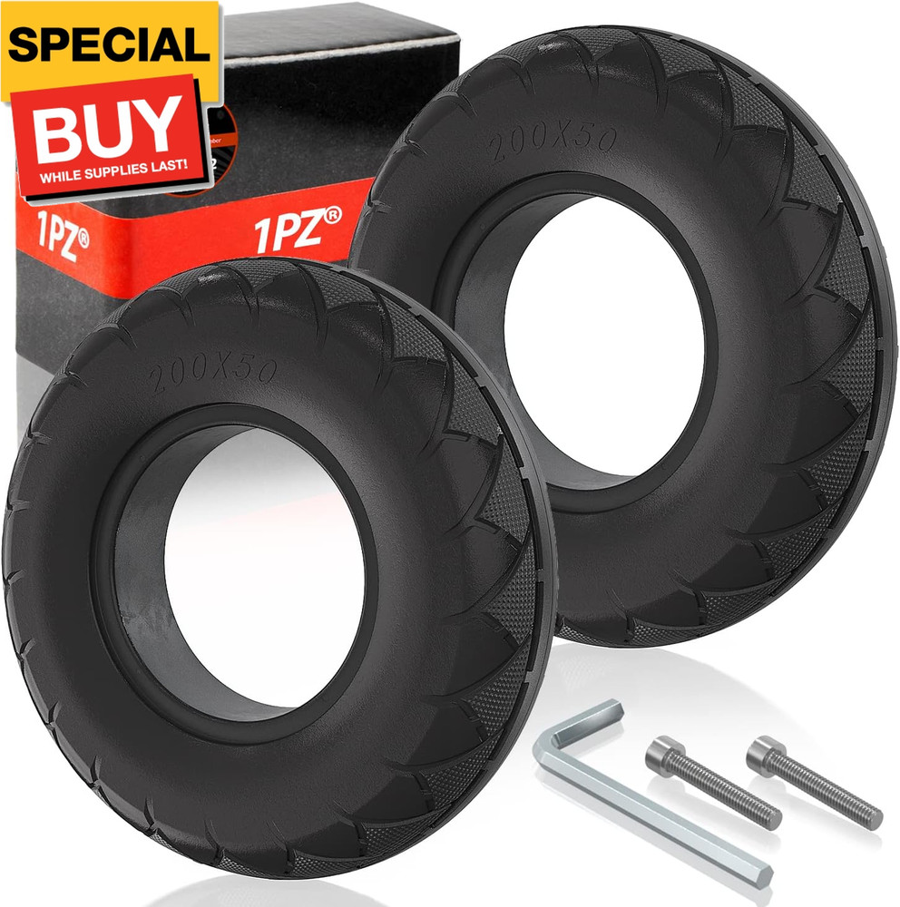 200x50 (8x2) Solid Tire Replacement for Razor E100 E150 E175 E200 Gas Scooter Sc