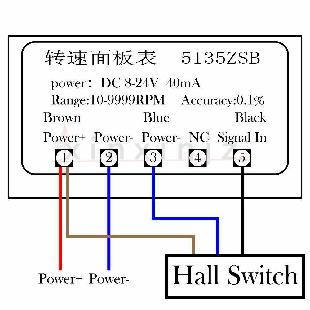 4 Digital Tachometer RPM Speed Meter+Bracket & Magnet Proximity Switch Sensor RD