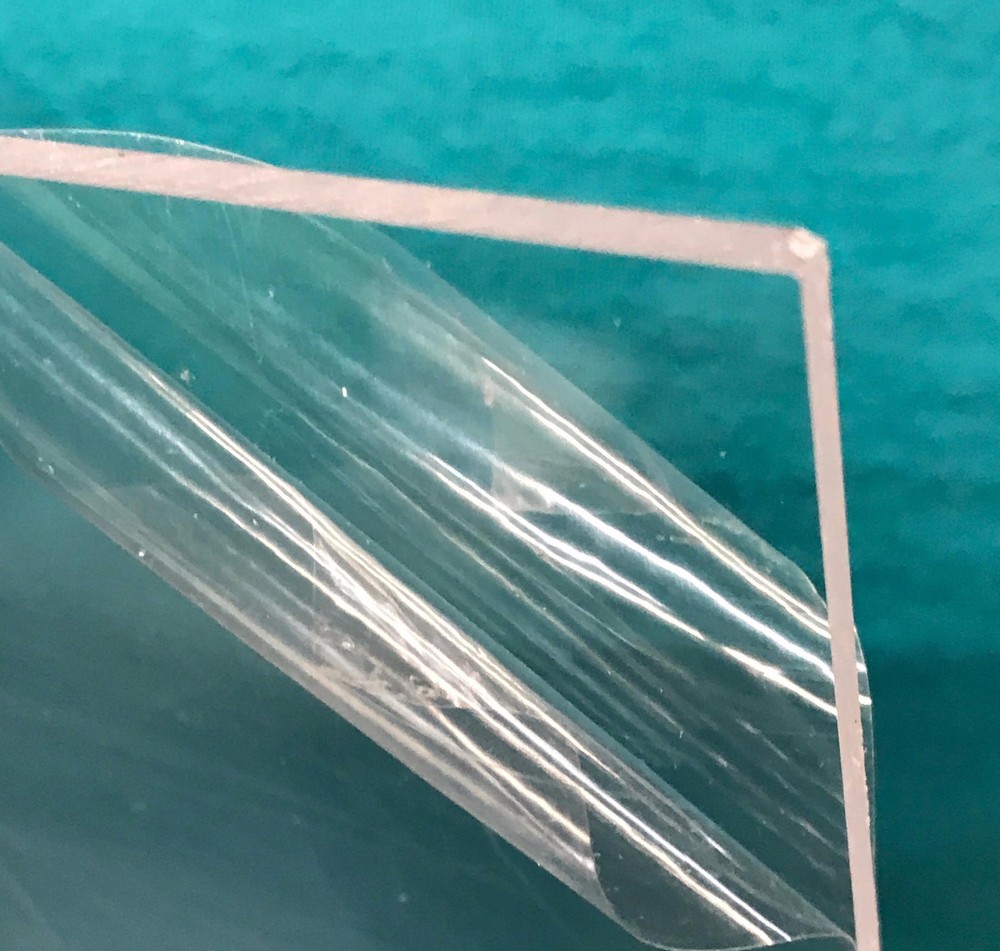 Acrylic Plexiglass Plastic Sheet - 3/8" Thick - Clear - 12" x 12"