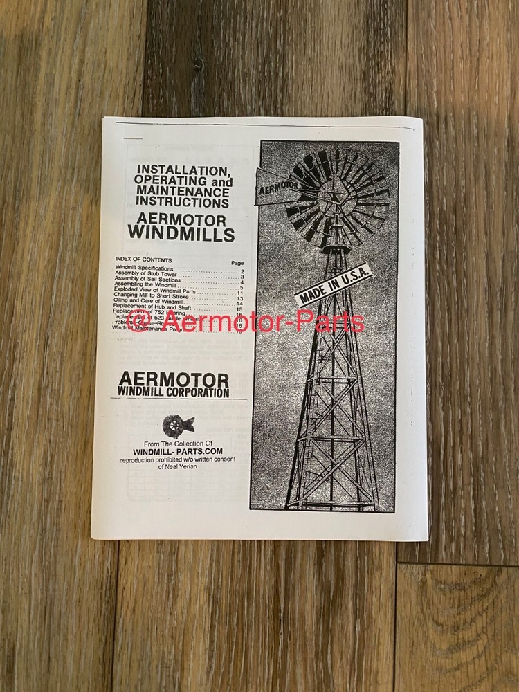 Aermotor 702 Windmill Assembly Guide