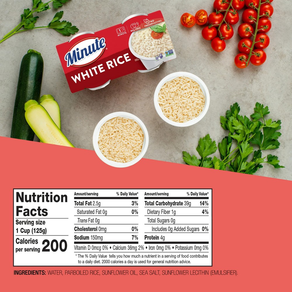 Microwaveable White Rice Cups Gluten Free