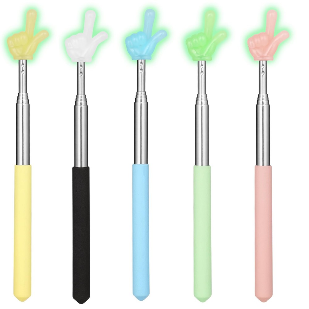 5 Pcs Telescopic Teacher Pointer Extendable Finger Pointer Stick For Classroom