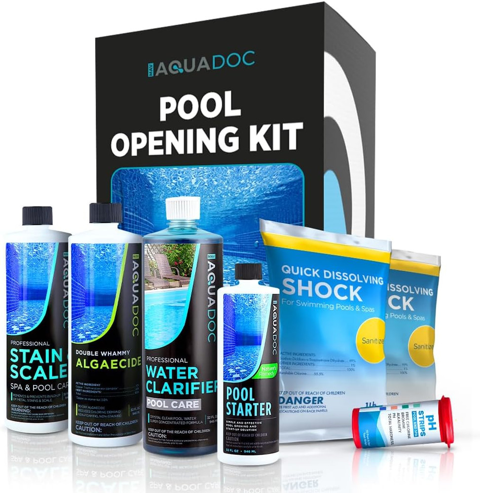 Pool Opening Kit - Pool Starter Kit for Inground Pool & Above Ground Pool Chemic