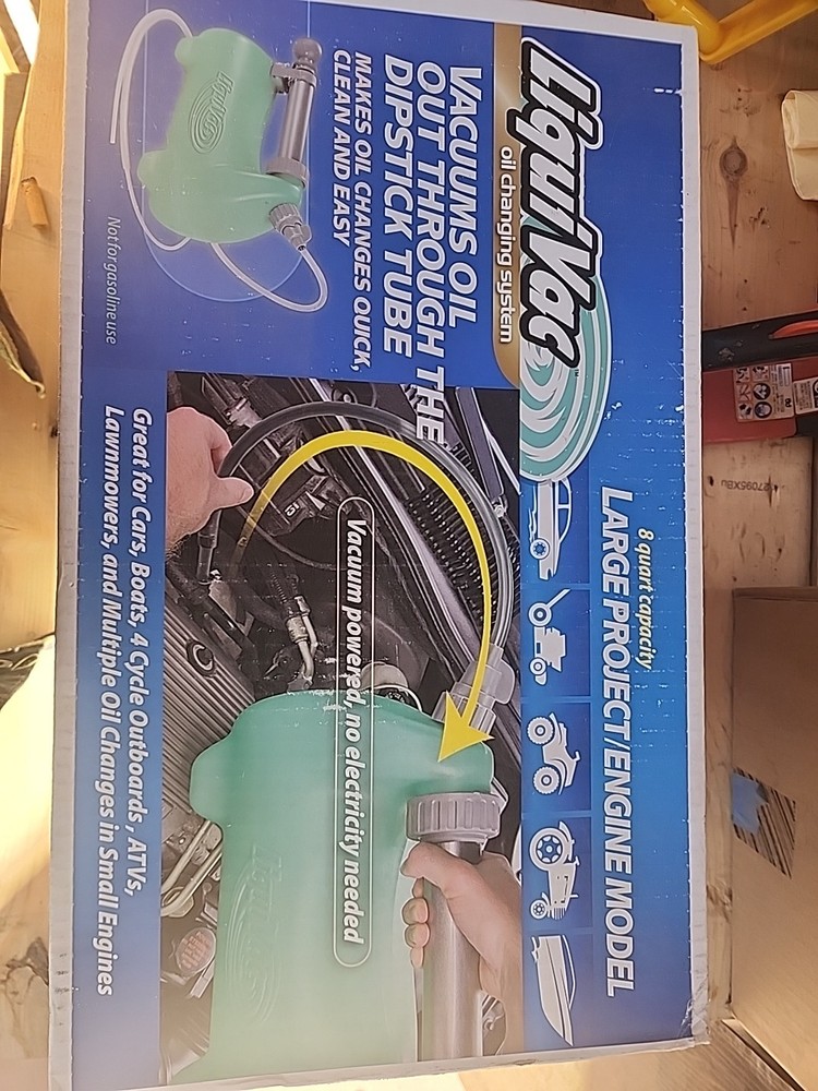 LiquiVac Oil Change System Small Engine Fluid Transfer Extraction Suction Pump