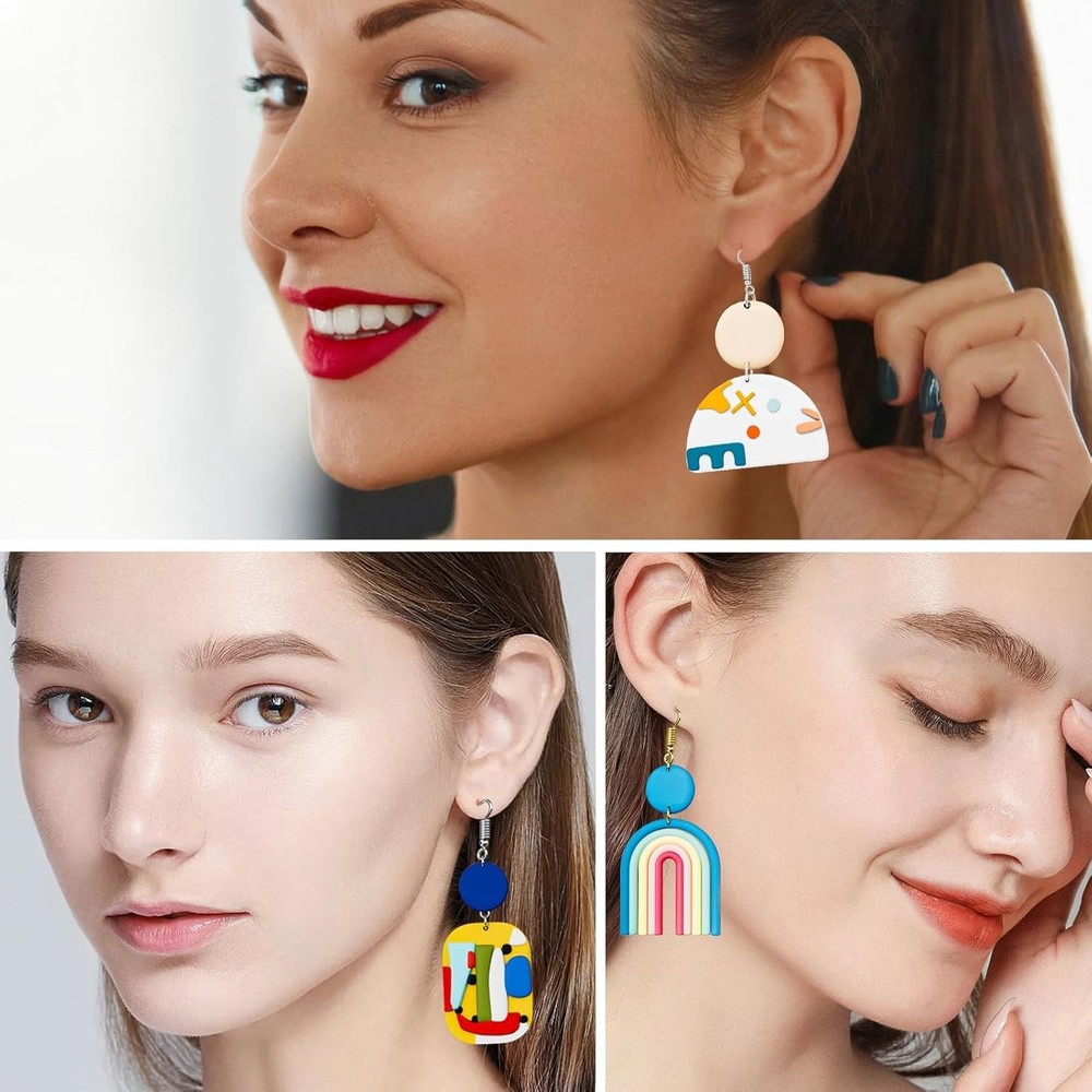 Polymer Clay Earring Making Kit with Gift Box, Including 32pcs Polymer Clay C...