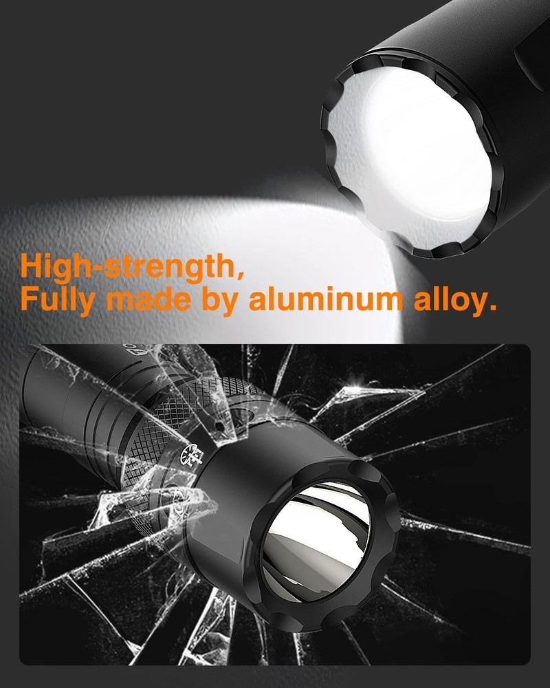 Rechargeable Mlok Tactical Flashlight with 240m Range & Waterproof Design