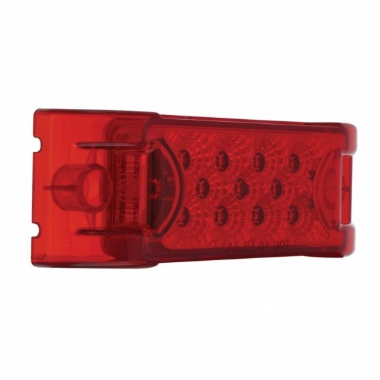 United Pacific 39593 13 LED Rectangular Light (Clearance/Marker) Red /Red Lens