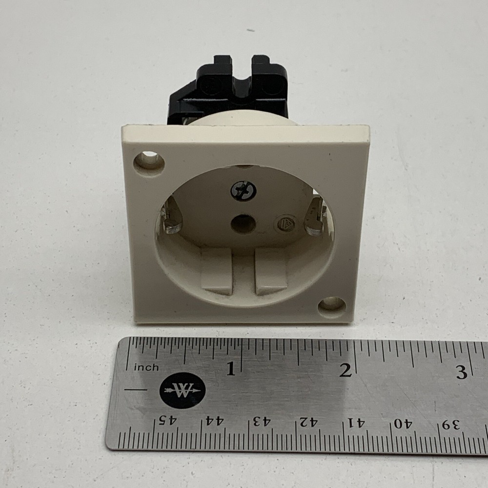 German/Euro Type F Panel Mount Receptacle Power Outlet