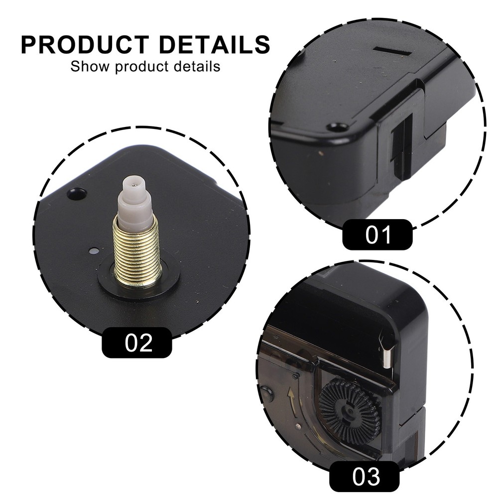 For DIY Silent Quartz Clock Movement with Precise Timekeeping and Easy Install