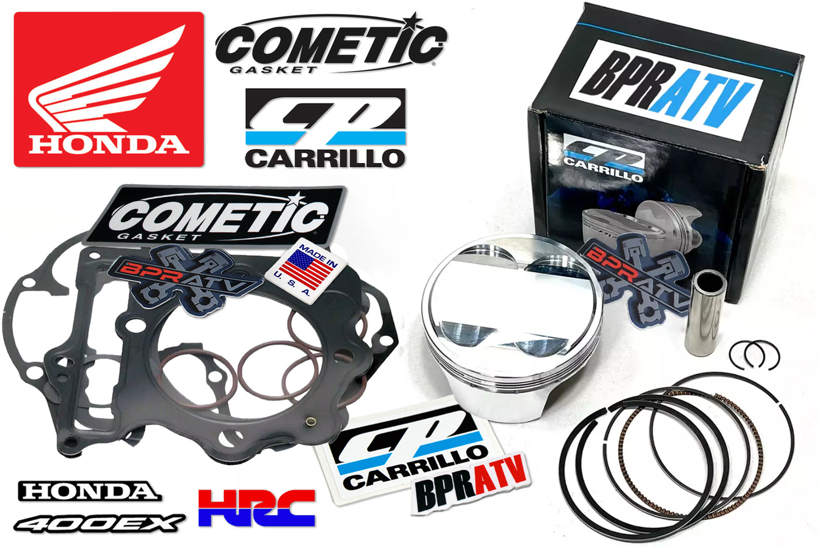 TRX400EX 400EX 87mm 87 416cc Big Bore Cylinder 11:1 CP Piston Cometic Gasket Kit