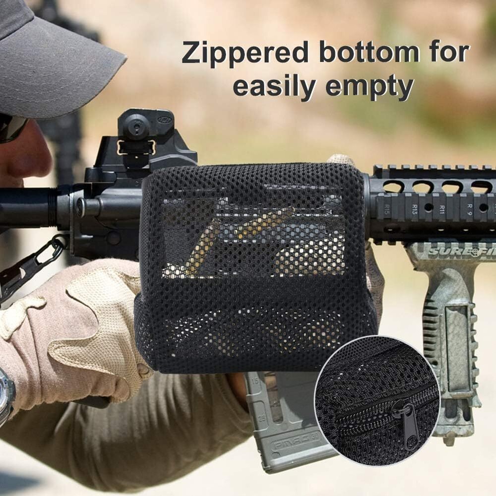 Tactical Nylon Cartridge Casing Shell Catcher Net with Picatinny Rail Mount