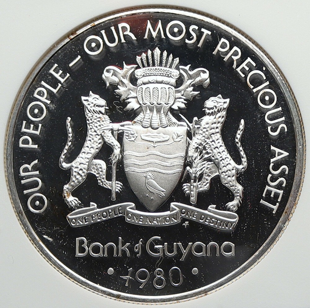 1980 Guyana Proof 10C-Squirrel Monkey