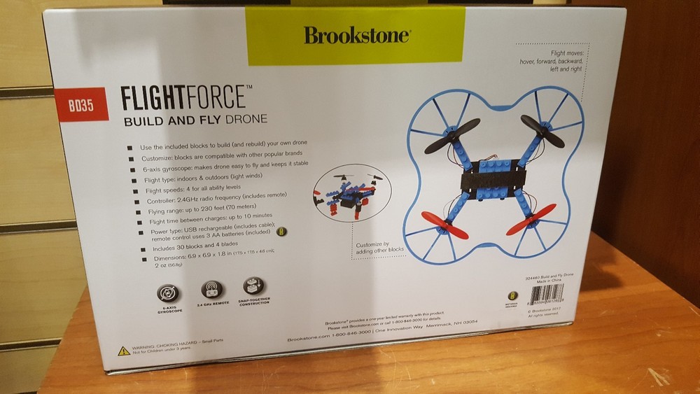 Brookstone Flightforce BD35 Build & Fly Drone Brand New