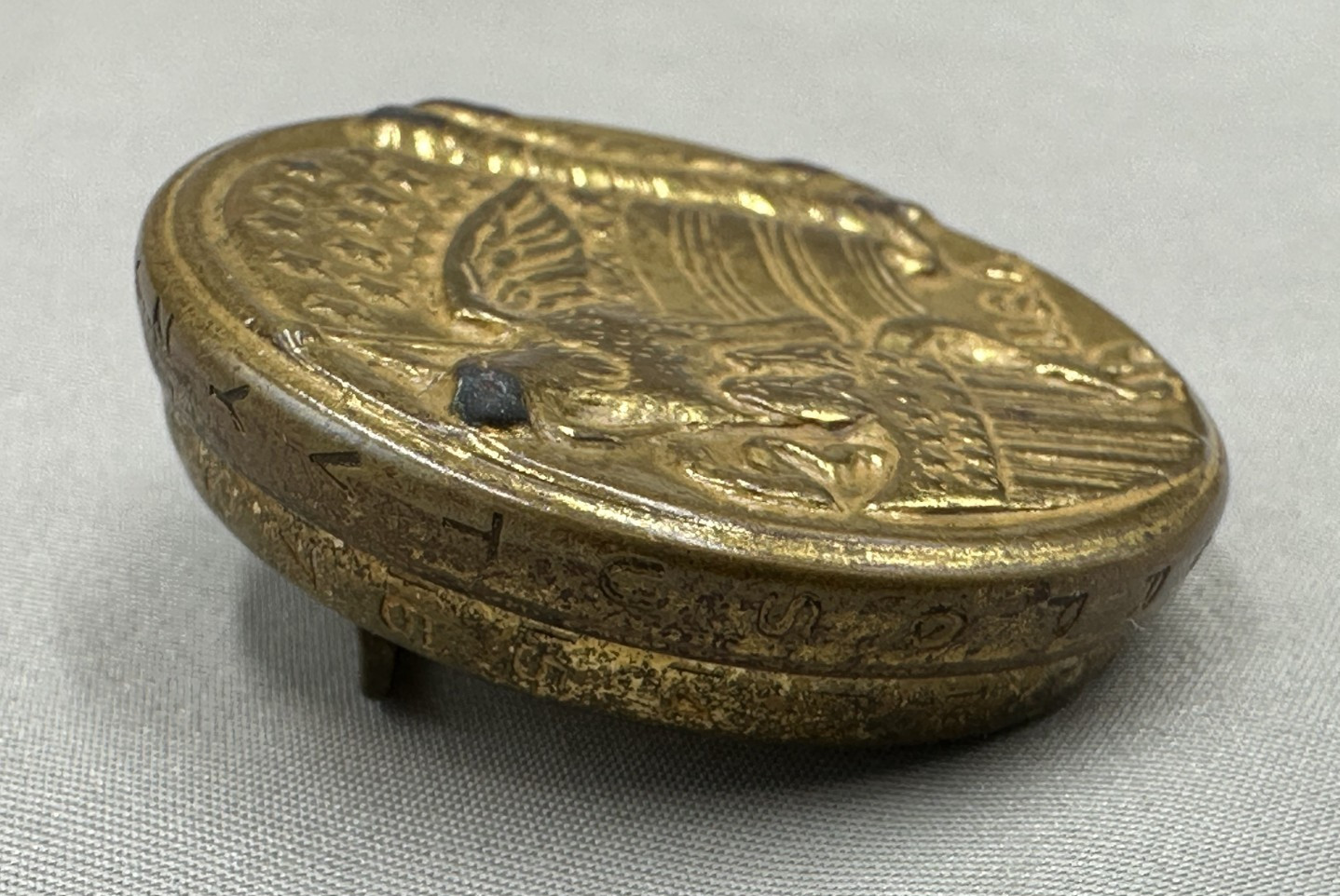 1940 LITTLE ORPHAN ANNIE Decoder Badge Pin RADIO PREMIUM Vintage USA Eagle Flag