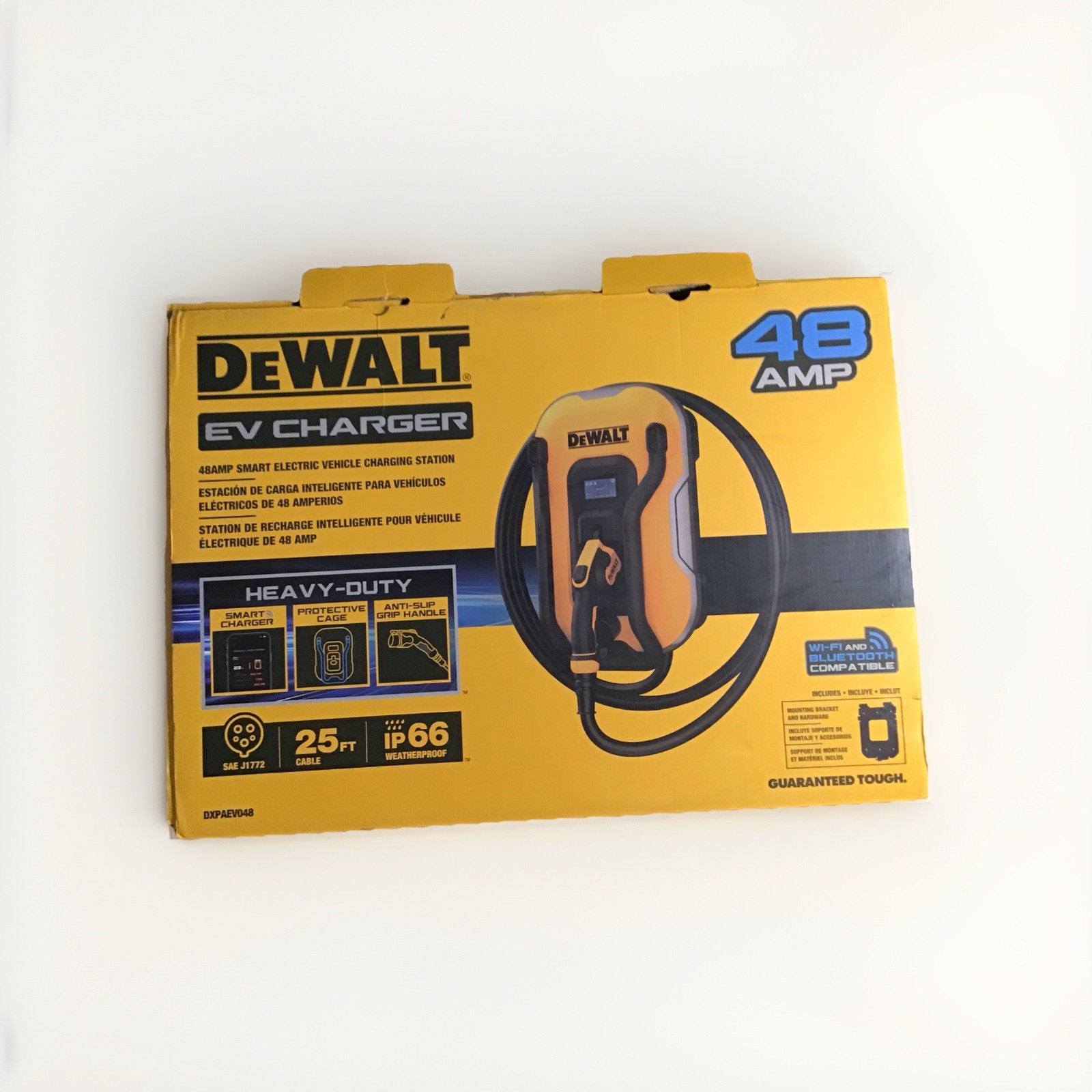 DEWALT Level-2 Wall Mounted Electric Vehicle EV Charger  48 Amps Dxpaev048 New