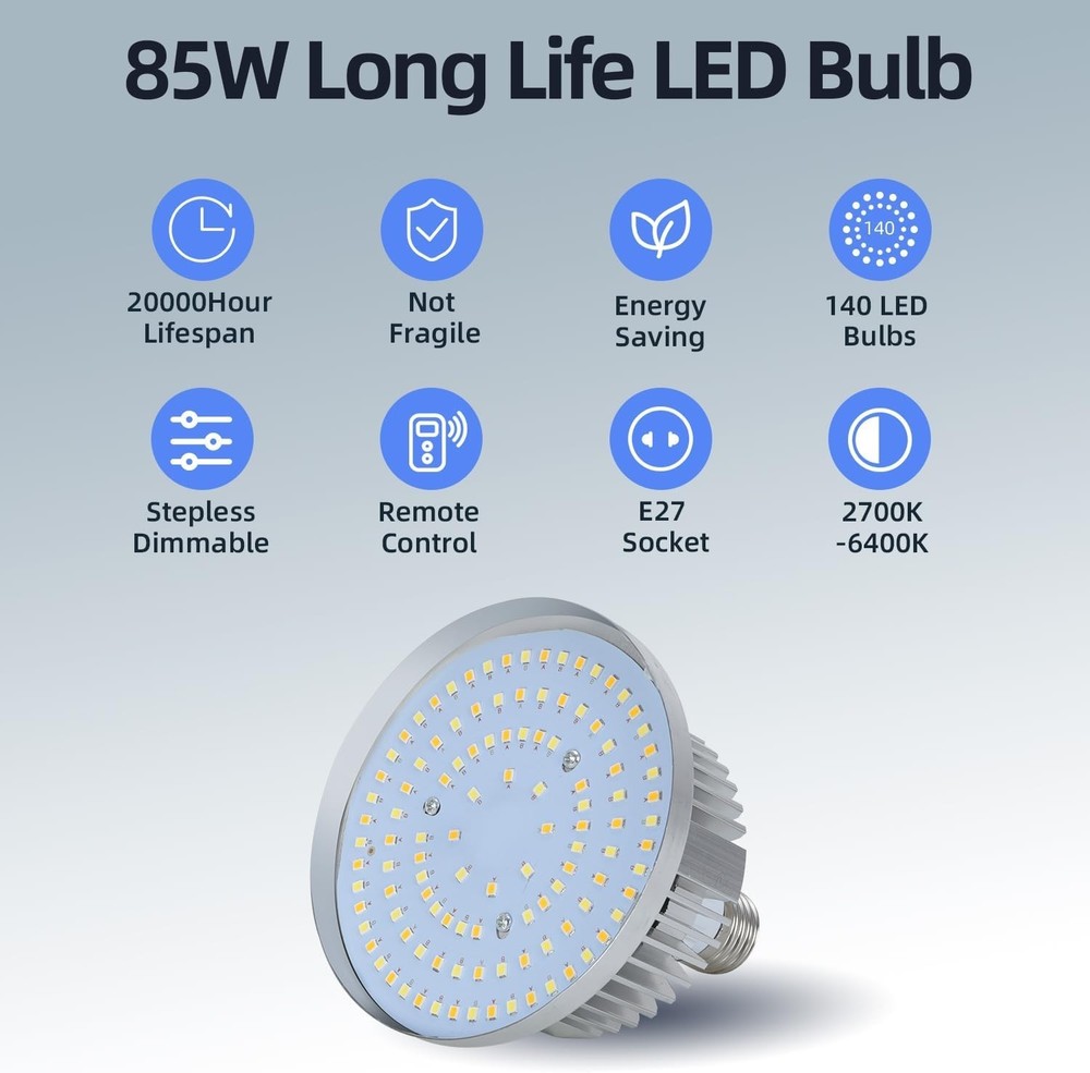 Softbox Lighting Kit2Pack, 20x28in Soft Box | 85W 2700-6400K E27 LED Bulb Con...
