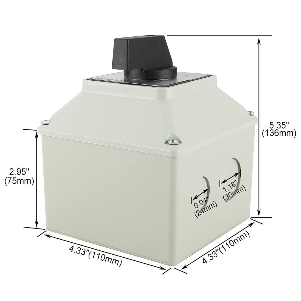 Universal Rotary Changeover Switch - with Master Switch Exterior Box 660V 40A...