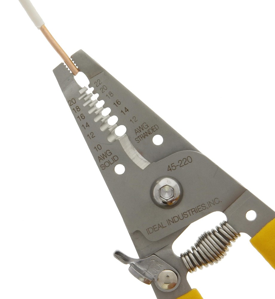IDEAL Electrical 45-220 T-Stripper Wire Stripper, 10-20 AWG Solid, Black