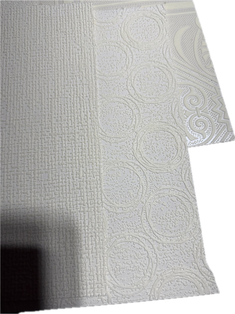 10 Assorted Vintage Textured White Wallpaper Samples / Remnants. Set 4.