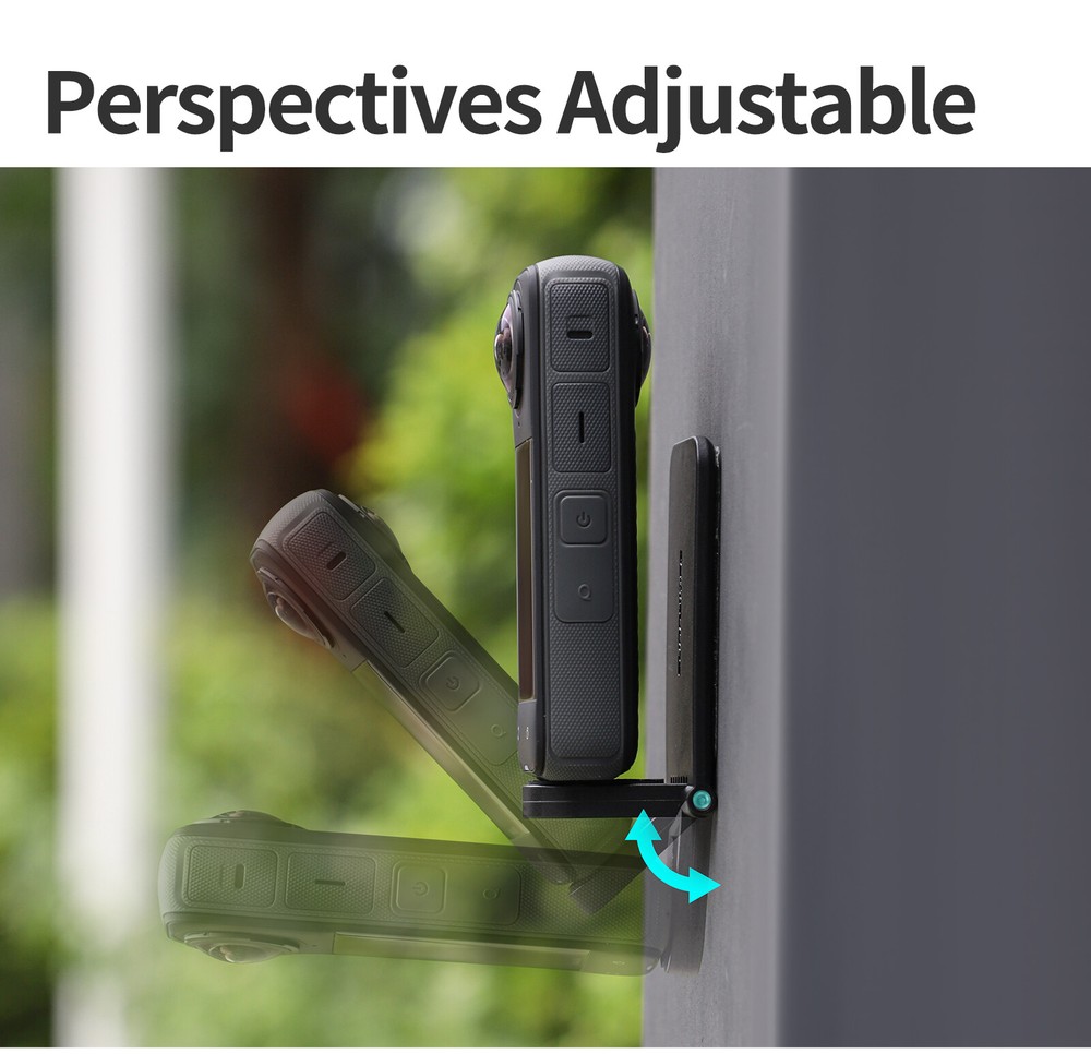 For Insta360 X4 Magnetic Adjustable Angle Base Camera Handle Scene Stand Black