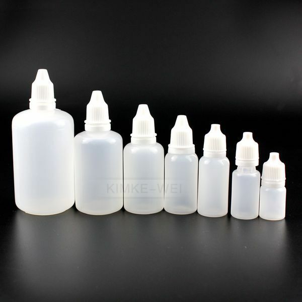 5-100pcs 5ml~100ml Empty Plastic Squeezable Dropper Bottles Eye Liquid Dropper