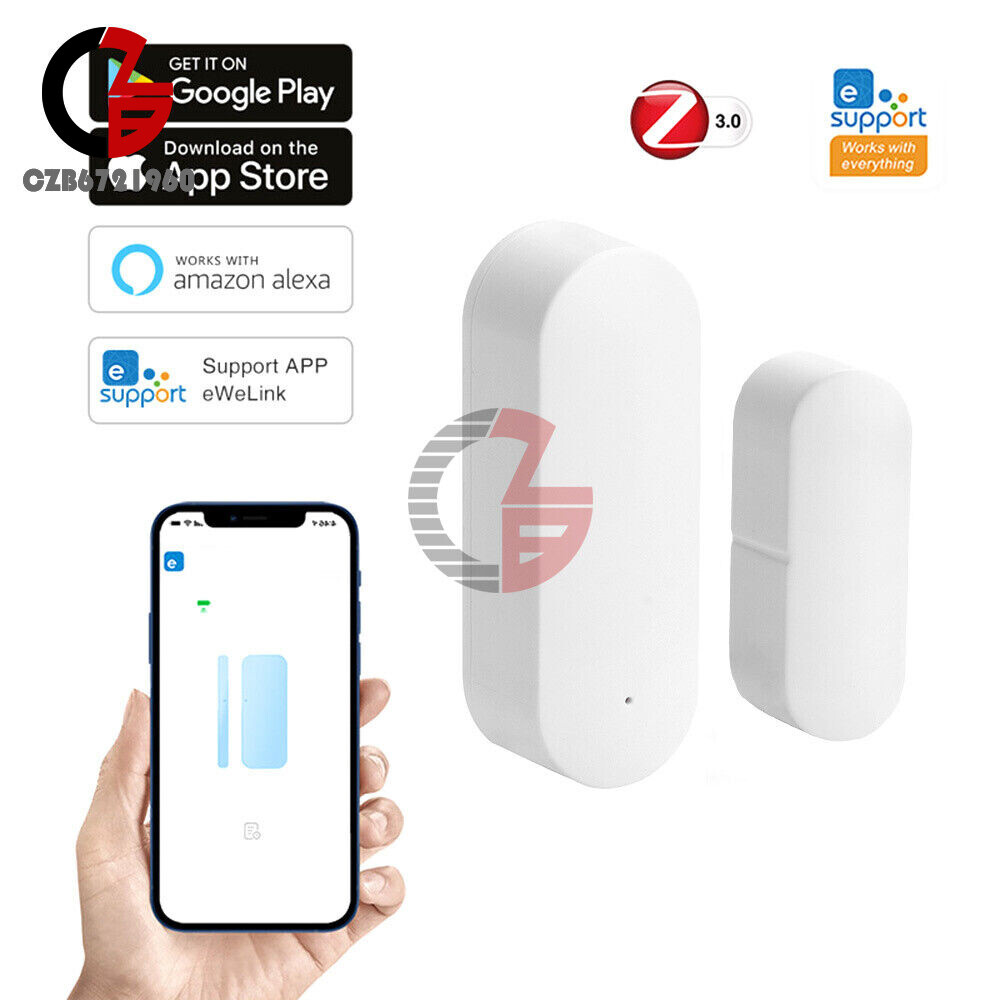TUYA Wireless WIFI ZigBee Home Security Door Sensor App Control Notification 3V