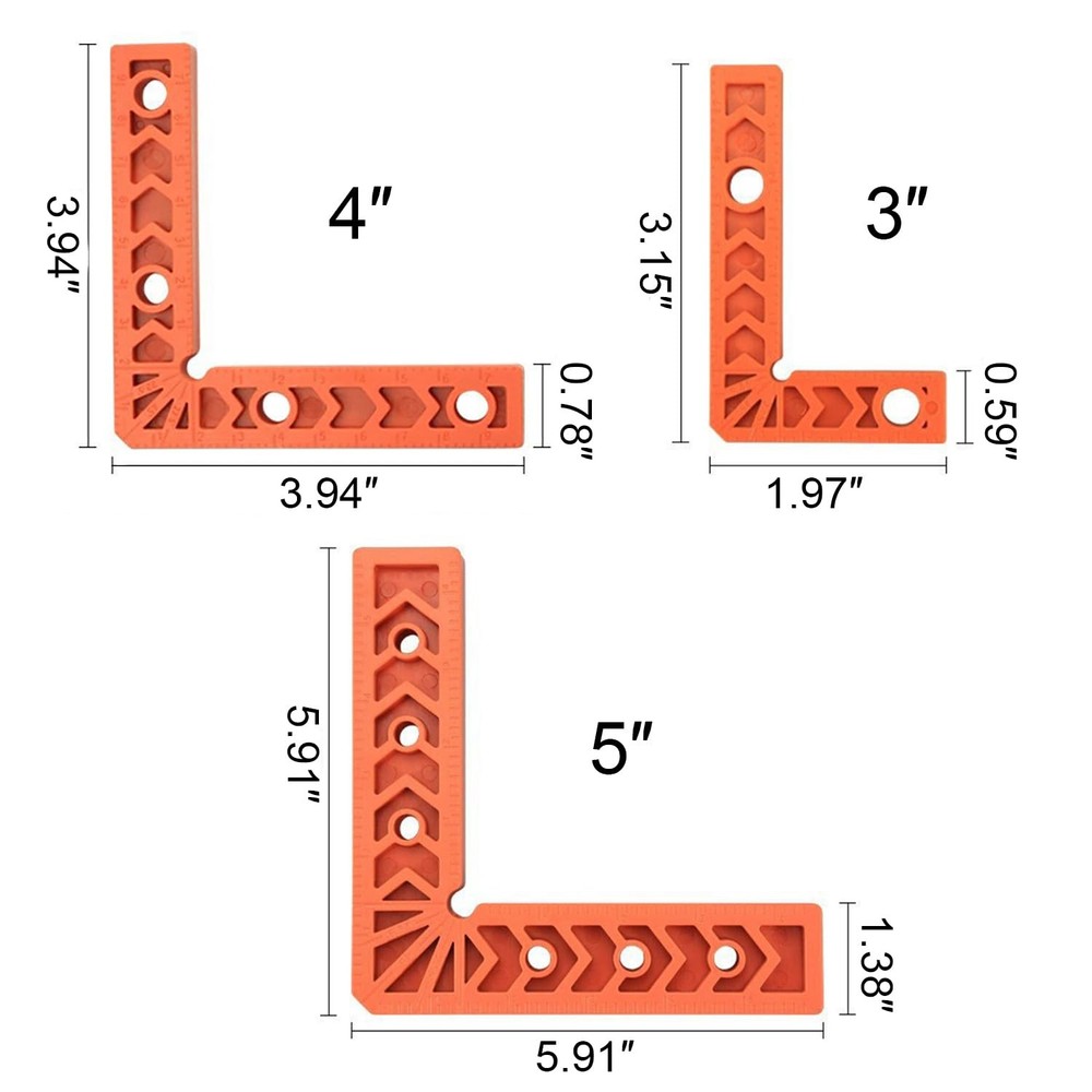 90 Degree Corner Clamp Set - Positioning Squares for Right Angle Projects
