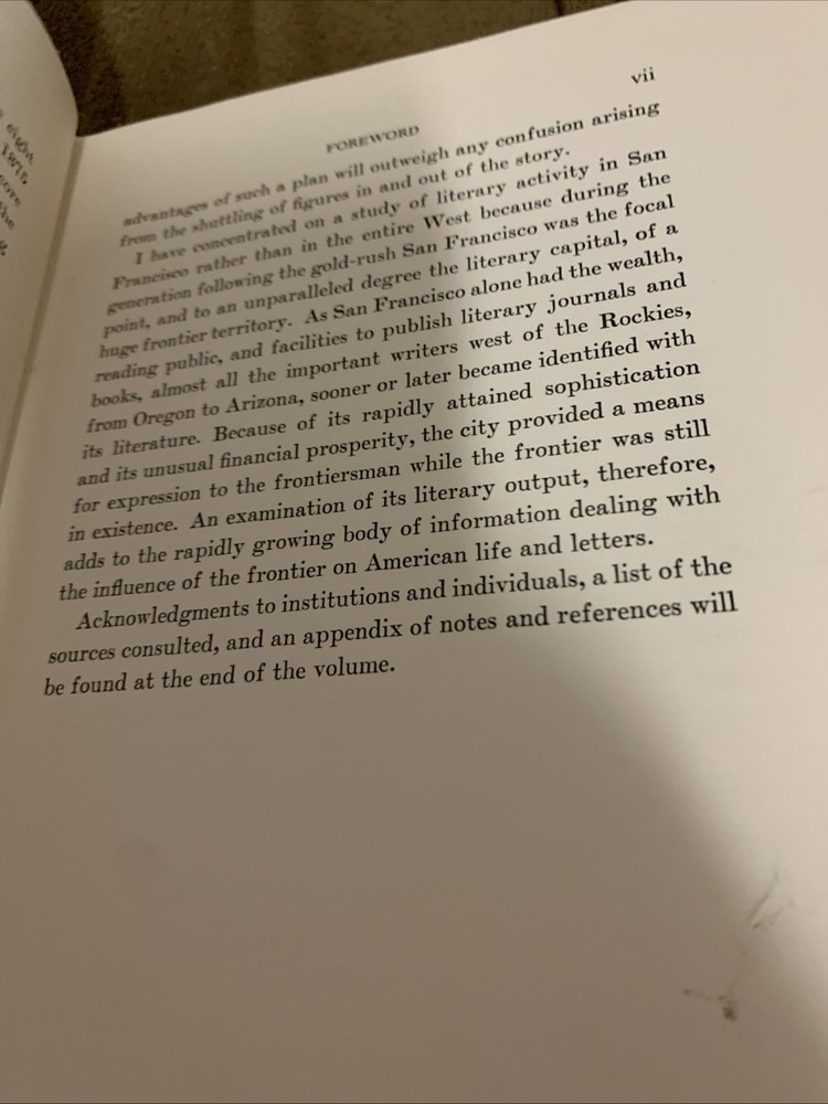 San Francisco's Literary Frontier Book by Franklin Walker 1939 First Edition