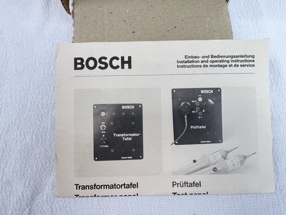 Bosch "Transformator-Tafel" (Transformer Panel) Model KDAW 9985