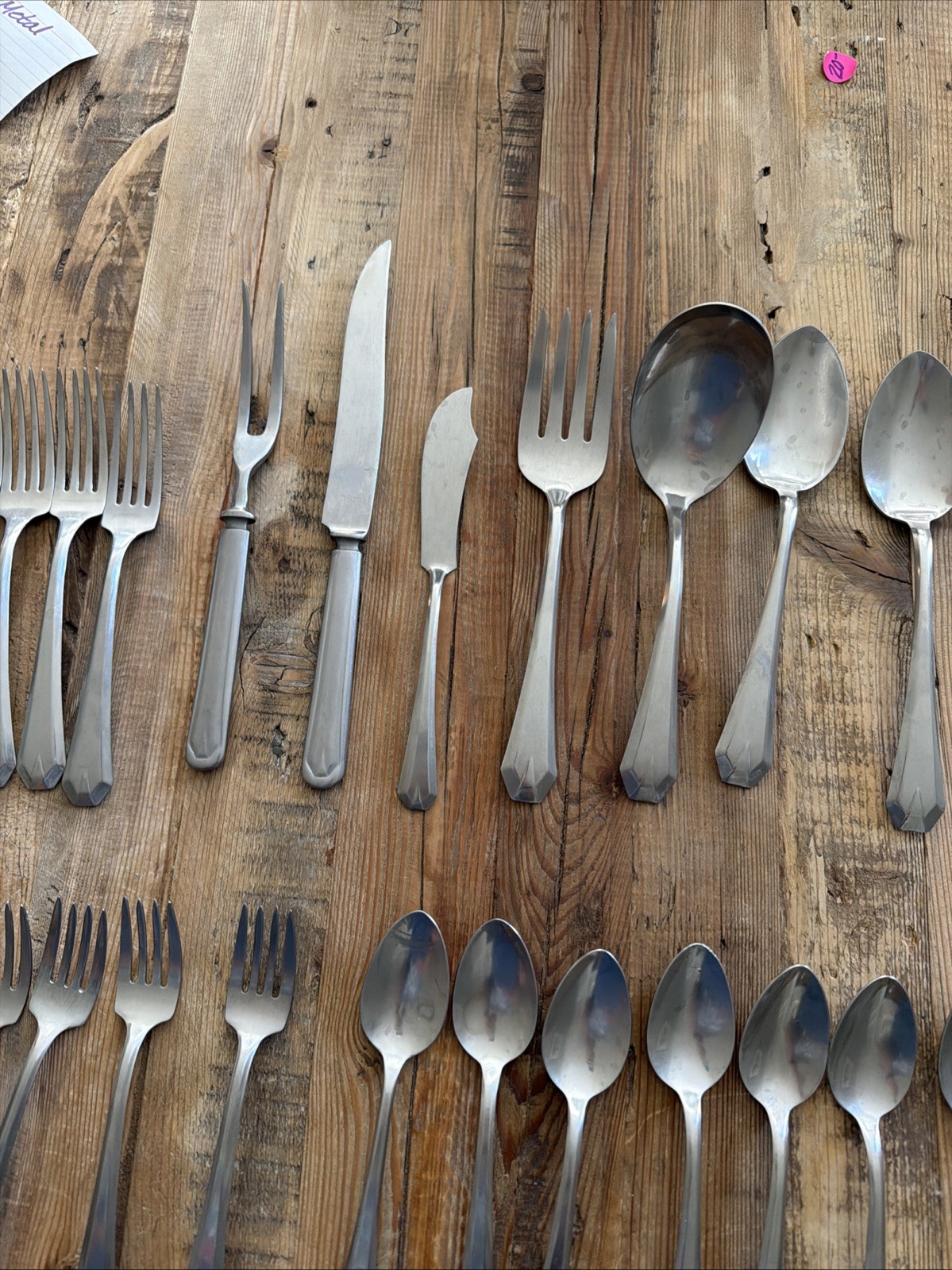 61 Pieces Royal Stainless STREAMLINE Allegheny Metal SS Flatware