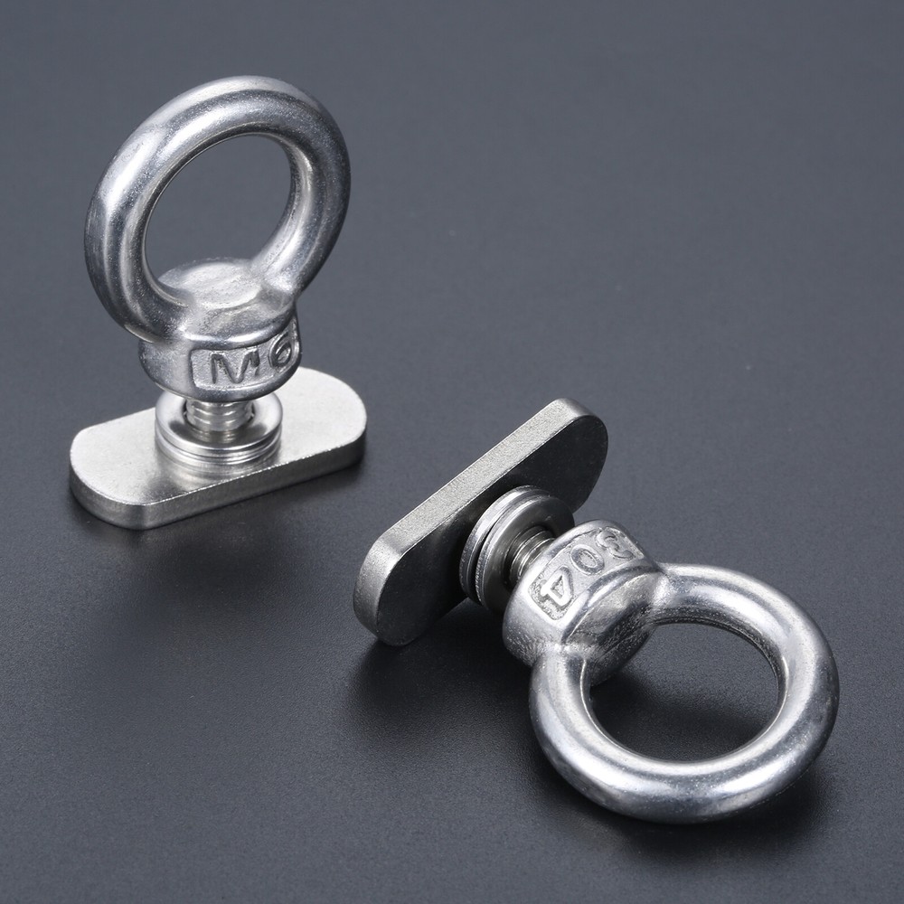 2pcs Track Mount Surfboard Tie Down Eyelet Fixing Rail Hold Bungee Cord Hardware