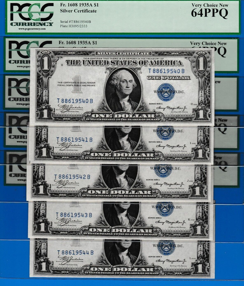 $1  BIRTH YEAR  "1954"   1935 A  SILVER CERTIFICATE ONE NOTE PCGS