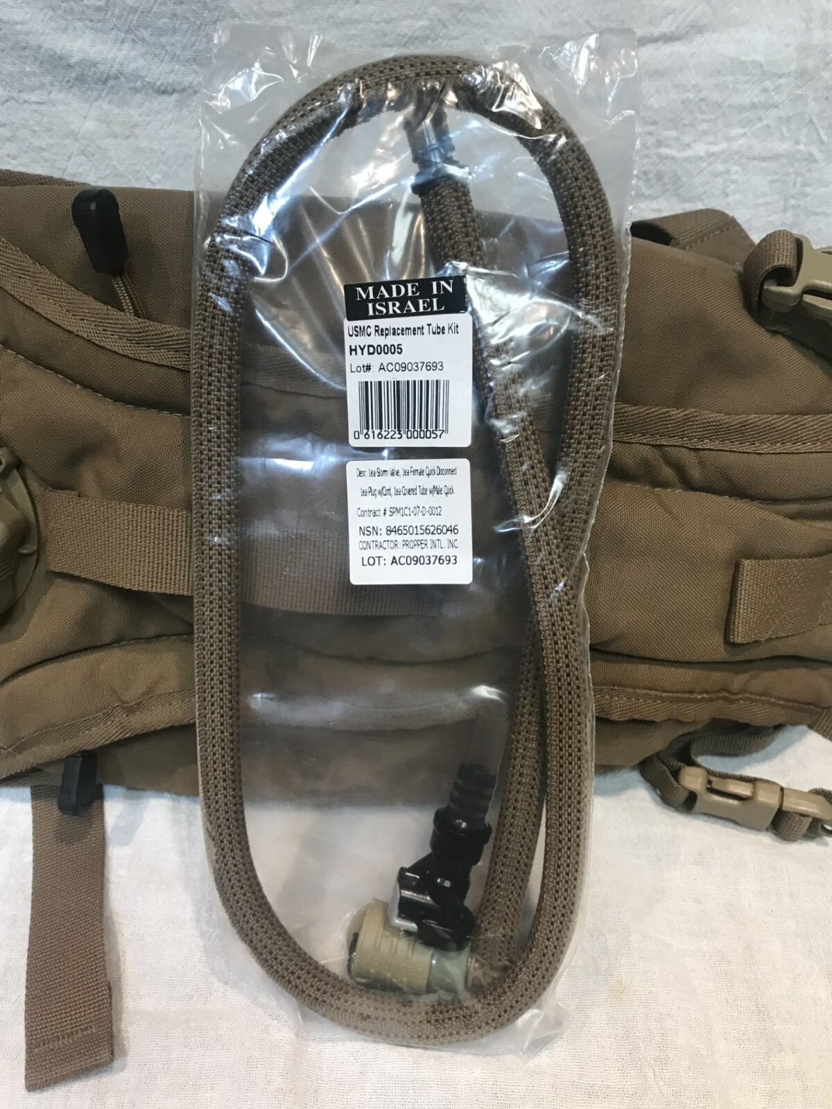 SOURCE HYDRATION SYSTEM W/ BLADDER, NEW HOSE USMC TACTICAL 3L COYOTE BROWN CLEAN
