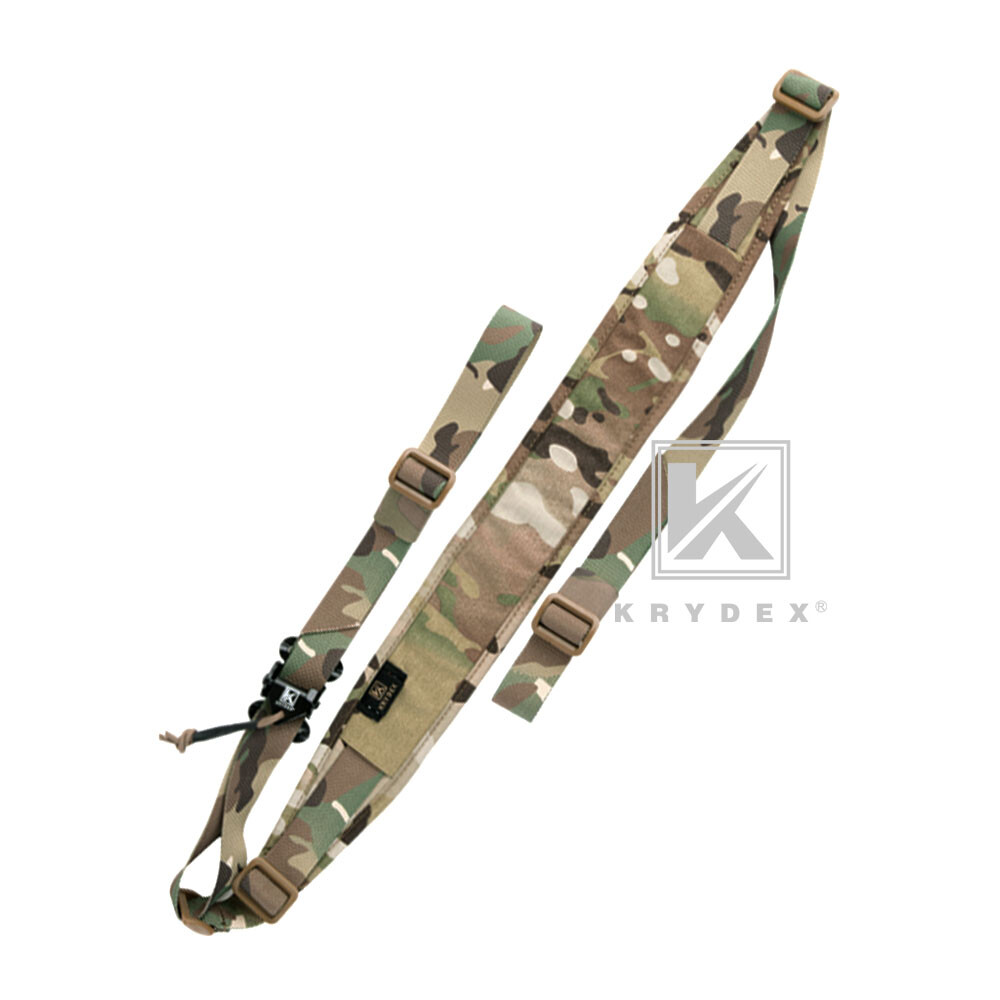 KRYDEX Tactical Sling Strap Modular Slingster Pull Tab 2-Point Quick Adjust Camo