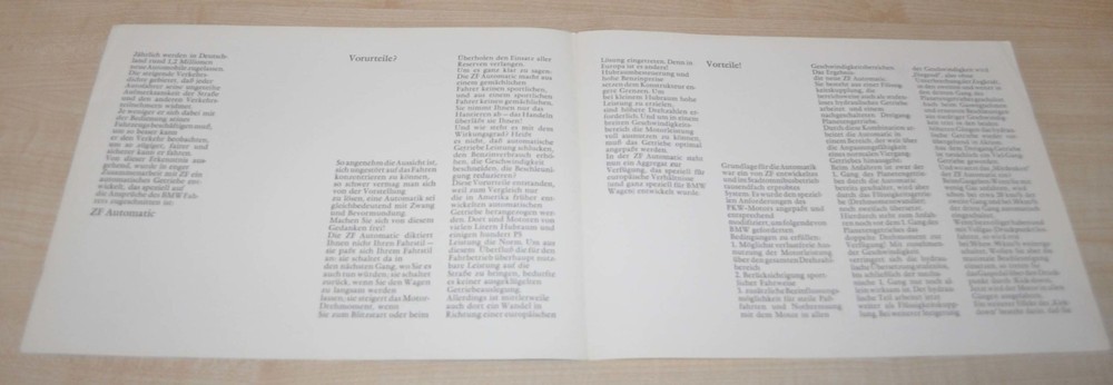1965 BMW Automatic Brochure Prospekt DE Edition