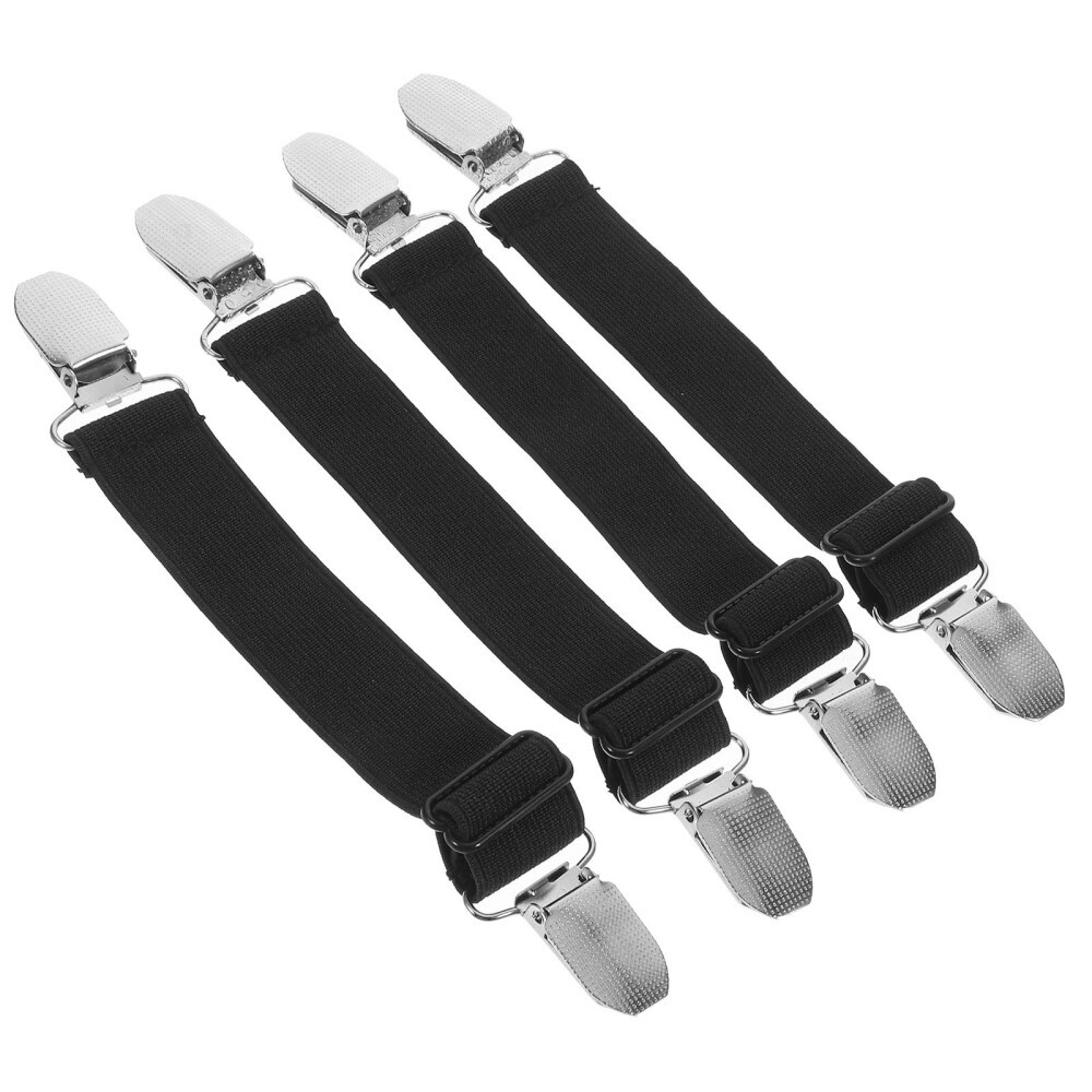 4pcs Adjustable Boot Clips for Motorcycle Riding Boot Straps Elastic Pant Keeper