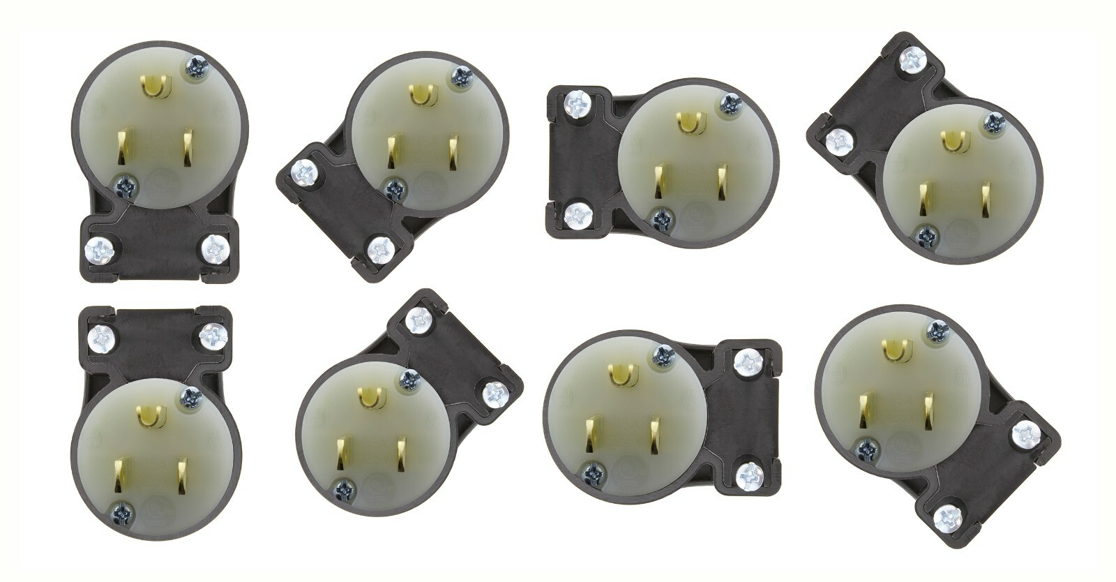 15A 125V NEMA 5-15P 3-Prong Multi-Angle Elbow Regular Household Plug Assembly