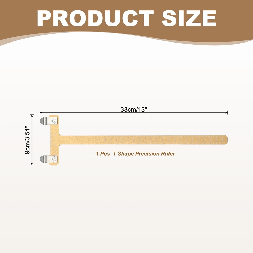 Archery Bow Square, T-Shape Ruler Turning Bow String Measurement Tool Yellow