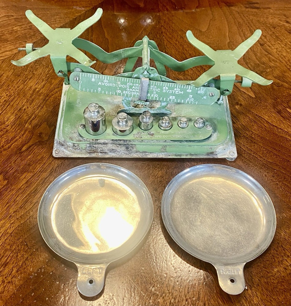 Vintage Metal Scale with Weights