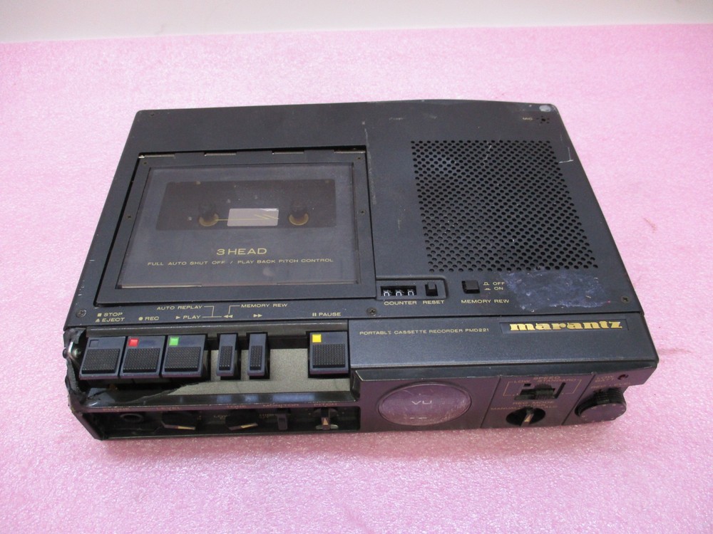 Marantz PMD 221 Professional Portable Cassette Deck Recorder Player *READ T8-E1