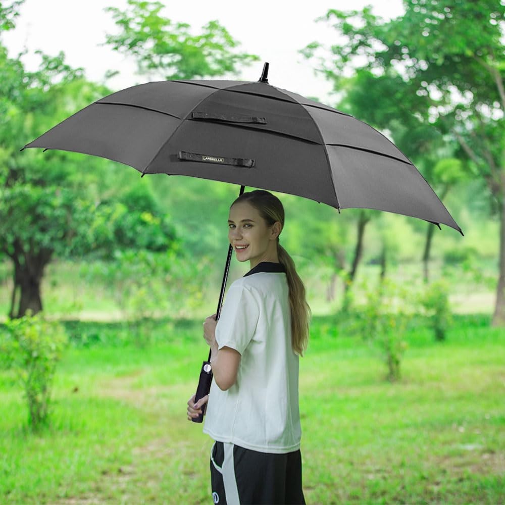 Golf Umbrella 62 Inch Windproof Vented Triple-layer Canopy - Auto Open